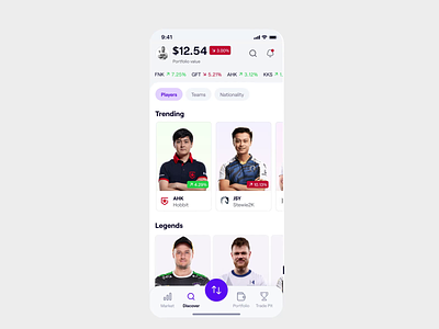 eNDX: Ignite Your Esports Journey with the Power of Trading! animation application counter strike cs design esport gamers gaming market mobile trading ui ui design ux
