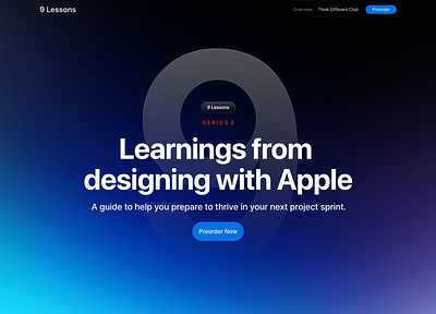9 Lessons Preorder Page homepage landing page ui web web design