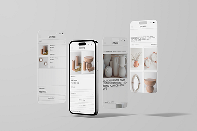 Web design for a ceramics studio business ceramic commerce design home page minimal mobile ui webdesign