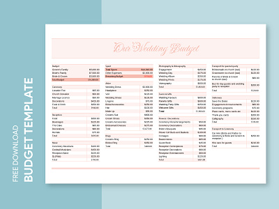 Wedding Budget Free Google Sheets Template budget docs estimate expenses financial forecast google marriage plan planner print printing sheets spreadsheet table template templates wedding