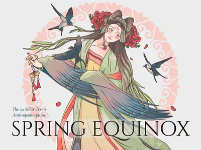 Spring Equinox-The 24 Solar Terms Anthropomorphism character design design graphic design illustration