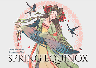 Spring Equinox-The 24 Solar Terms Anthropomorphism character design design graphic design illustration