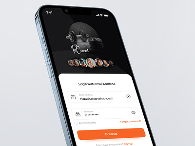 Login Page app design clean components confirm email create account fitness form input input field log in login mobile otp register sign in sign up ui design ui ux ux design verification