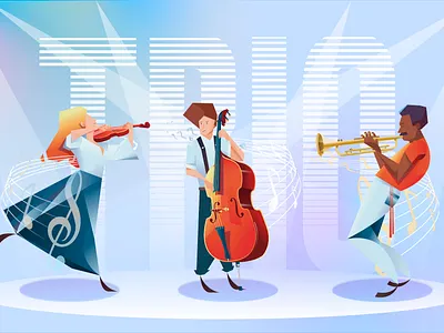 Geometric Trio character design design graphic design illustration