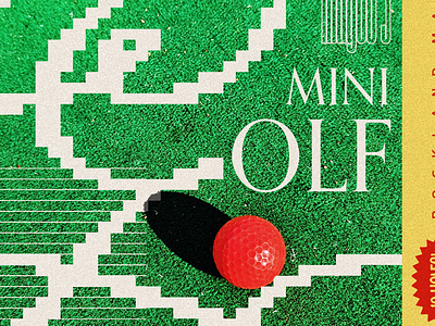 Type Experiment: Mini Golf branding design golf logo mini pixel poster script type typography
