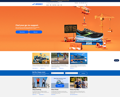 Brooks Running eCommerce Web Design branding graphic design ui