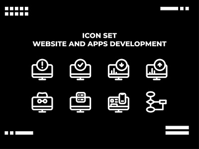 Website and Apps Development Icon Set icontrends.