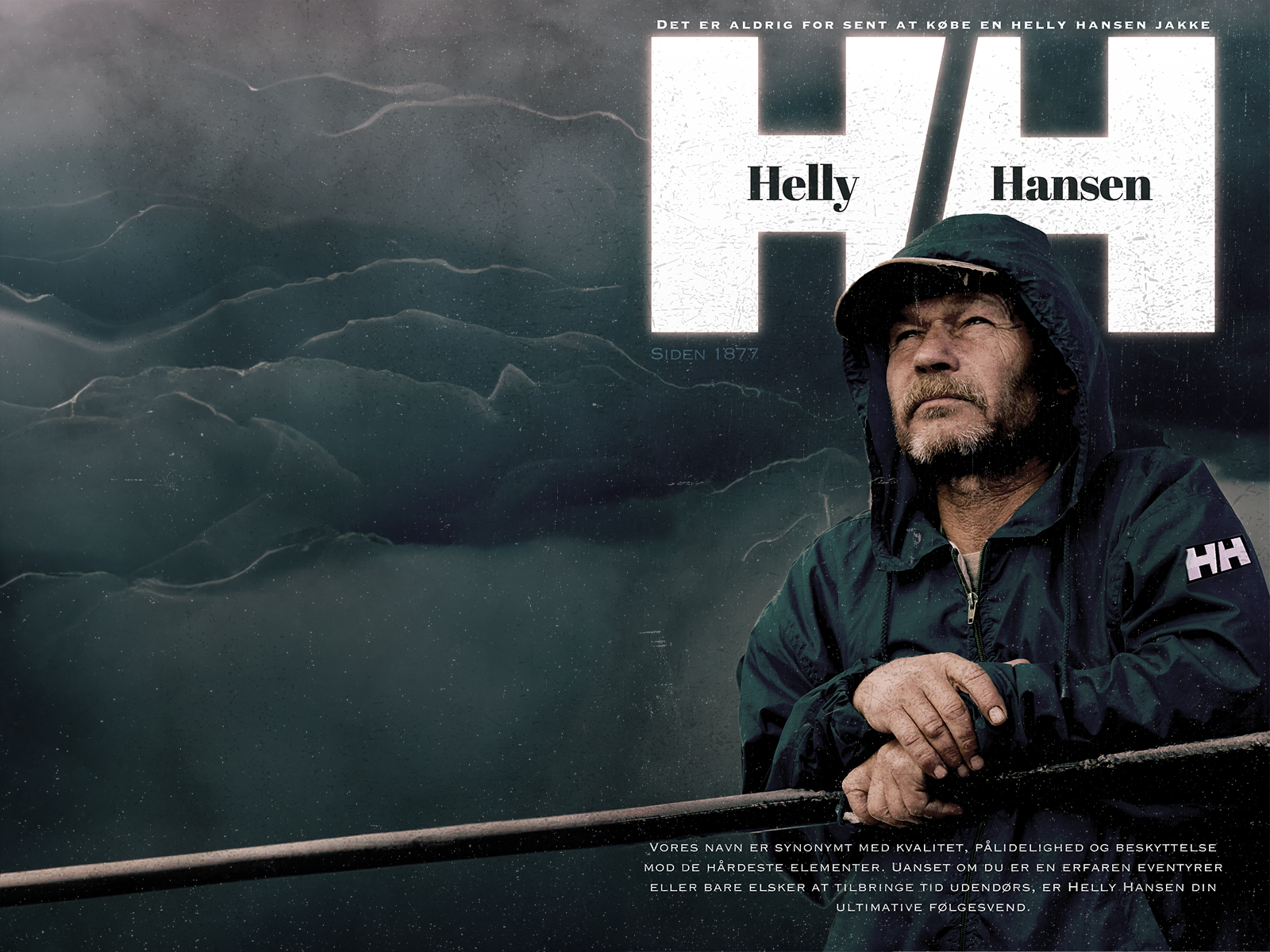 Helly Hansen Poster branding design graphic design helly hansen helly hansen poster icon illustration logo nordic poster rain retro sailing sailing poster scandinavian texture thunder poster ui vector vintage