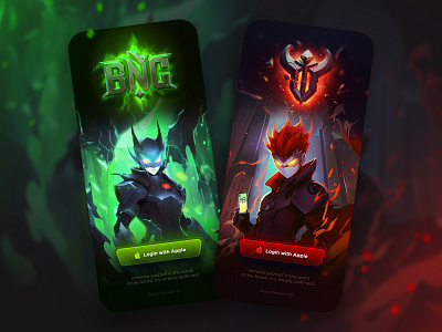 Game App UI - Login Screen app ui casino casino design crypto app gambling game app game interface game logo game ui game ux illustration login mobile nft p2e pass screen slots ui ux