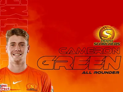 Cam Green Fan Poster australia bbl cricket green orange perth poster scorchers t20