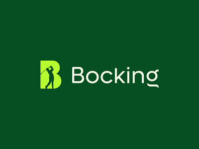 Bocking Golf Logo branding club creative logo design golf golf ball golf brand golf club golf company logo golf logo golf man golf playing golfing logo identity logo logo design logo mark negative space sports unique logo