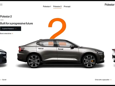 Polestar carrousel concept car figma interface polestar prototype ui