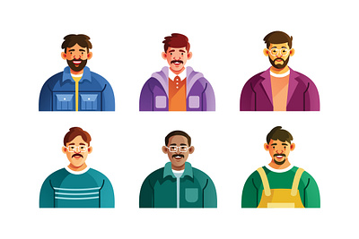 Male Style Character Avatar Set guy