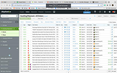 Shipping Platforms ShipStation creating labels order processing