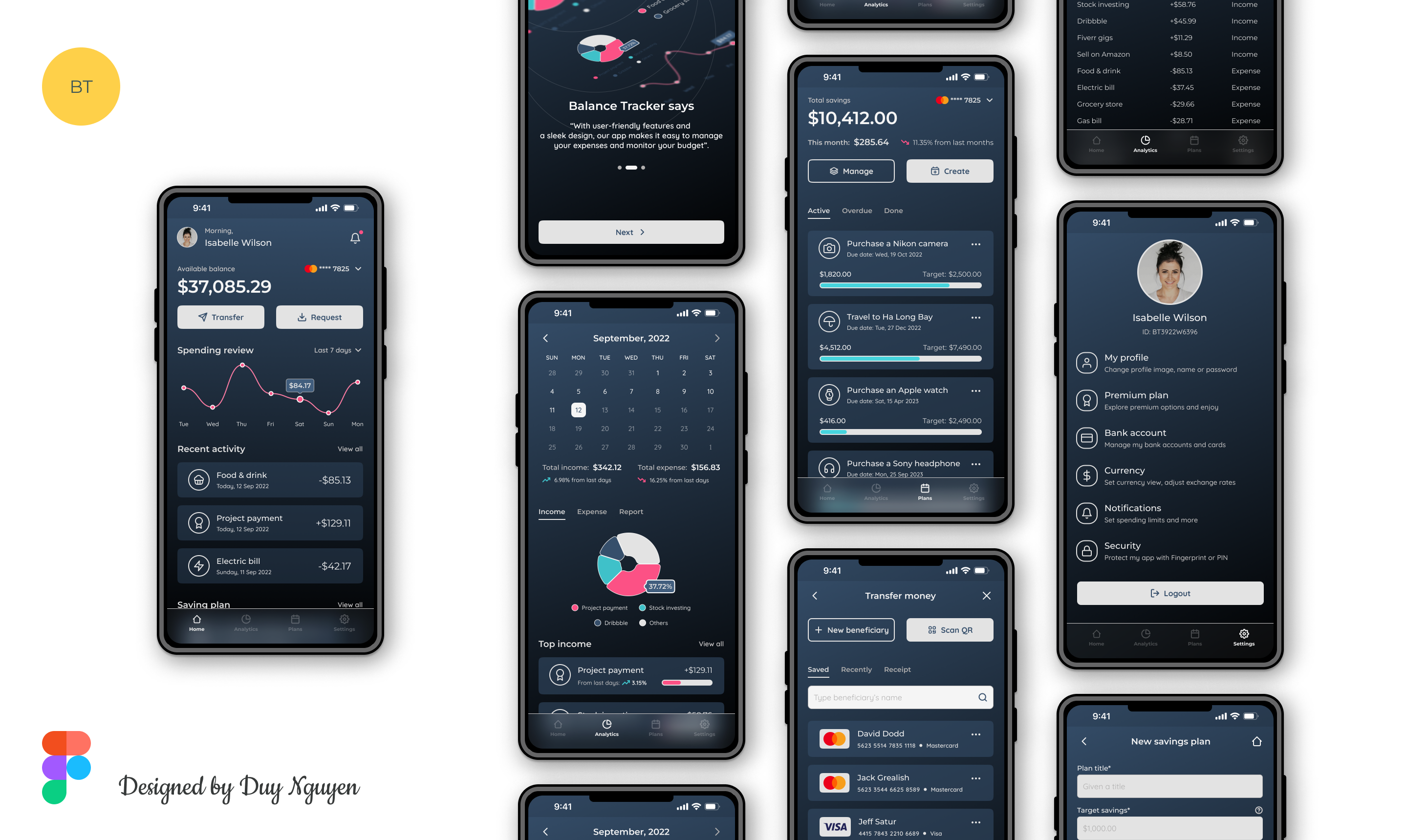 Balance Tracker App Design by Duy Nguyen on Dribbble