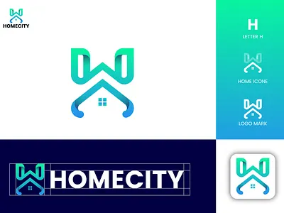 Logo, HOMECITY, Logo design atik mansur branding graphic design logo logo design modern logo motion graphics