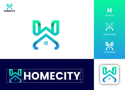 Logo, HOMECITY, Logo design atik mansur branding graphic design logo logo design modern logo motion graphics
