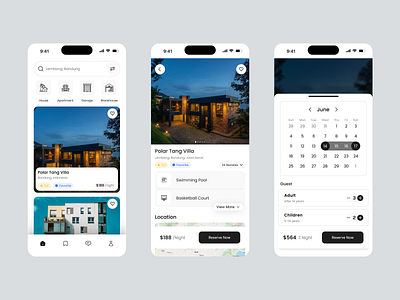 Booking Rental Mobile App apartment booking design hotel hotel app hotel booking house real estate rent rent app rent house rental travel app ui uiux ux