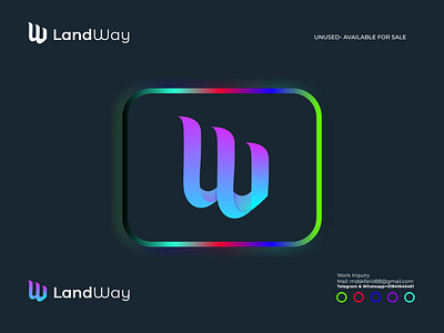 LandWay Logo Concept 3d logo a b c d e f g h i j k l m n o p apps logo branding logo design graphic design icon logo design mark modern logo vector
