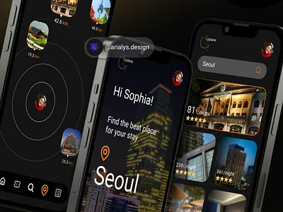 Travel App UI animation app behance branding creationapp design dribbble figma graphic design logo mobile motion graphics ui userexperience userinterface ux web