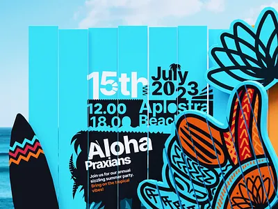 Praxis Upcoming Corporate Event 2023 3d 3d illustration aloha branding design event graphic design hawaii illustration logo logo design party summer typography vector