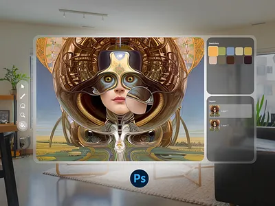 VisionOS - Photoshop Concept 3d animation branding graphic design logo motion graphics ui