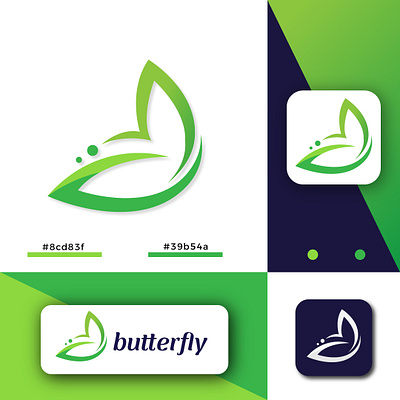 Concept: Butterfly - Logo Design (Unused) abstruct logo app icon brand branding butterflylogo creative logo gradient icon logo logosai text typography vector