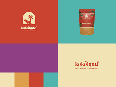 Kokoland - Branding & Packaging Design adobe illustrator authentic branding colors culture design graphic design hues identity indian logo logo design minimal package packaging pop red spices tropical vibe