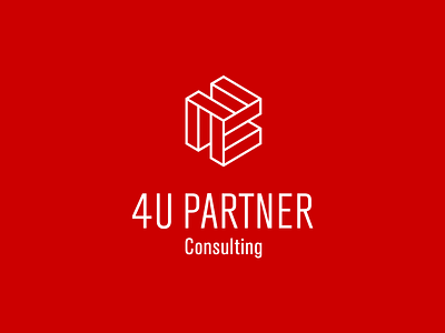 4U Partner branding complex solutions composite compound constructor consulting cube design emblem flat fylfot geometric graphic design icon identity logo logotype mark solar symbol