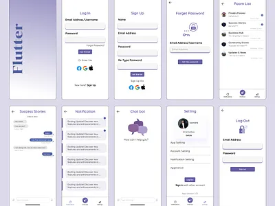 Flutter app design application design illustration ui user interface ux website