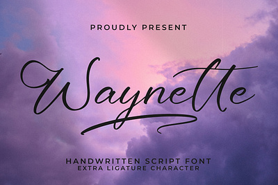 Waynette - Handwritten Script Font hand