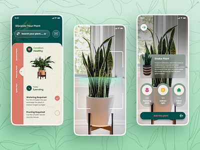 Plant Tasks App app design minimalism ui