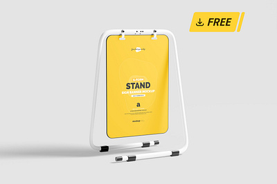 Free S-Form Banner Stand Mockup banner mockup banner stand mockup billboard mockup free mockup free mockups free psd mockupnest