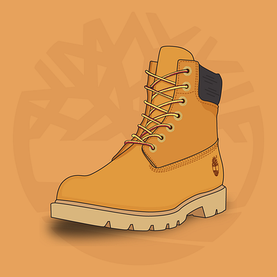 VECTOR - TIMBERLAND BOOTS illustration vector