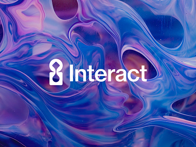 Interact logo design branding connection digital flowing i icon ii interact interaction lab letter link linked liquid logo monogram negative space smart together web3