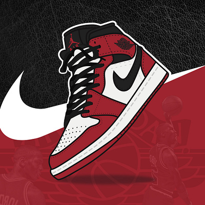 VECTOR - AIR JORDAN 1 illustration vector