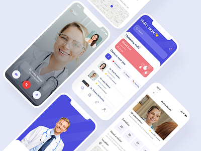 Telemedicine Mobile App Concept call clean design design doctor appointment figma healthcare healthtech medical medicine medtech mobile ui patient telemedicine ui ux