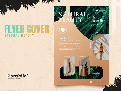 Flyer Cover Natural Beauty beauty branding brochure cover design flyer graphic design illustration leaflet logo media megazine nature product social template ui vector