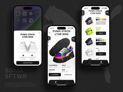 PUMA — Sneakers Mobile App 3d 3d sneakers digital sneakers interactive design mobile app mobile design online store puma puma store sneakers sneakers store ui ui design