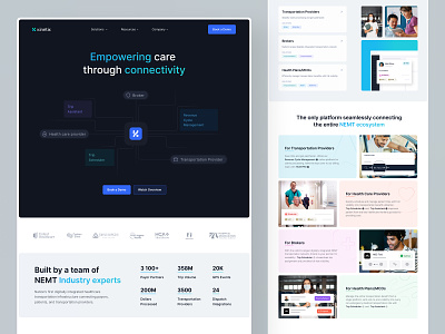 Kinetik - Exploration bb agency connectivity design digital concept gradient typography landing page medical nemt product visual saas ui user experience user interface ux web web design website website design