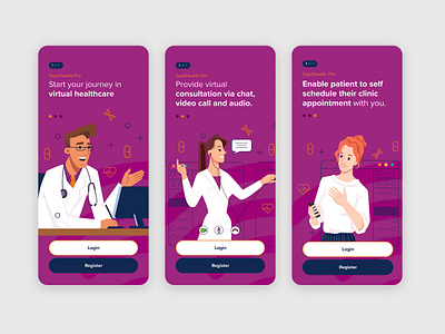 Doctor App Onboarding design doctor app healthcare layout mobile mobile apps onboarding ui ux visual design