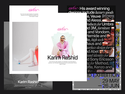 Posters about Karim Rashid animation graphic design posters type typography ui