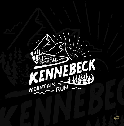 Kennebeck Mountain adventure design drawing handdrawn illustration landscape lettering logo merchandise mountain outdoor retro shirt shirtdesign tshirt typography vintage