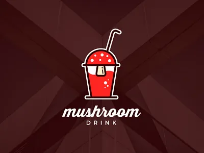 Mushroom Drink Logo branding design graphic design illustration logo logo design vector water