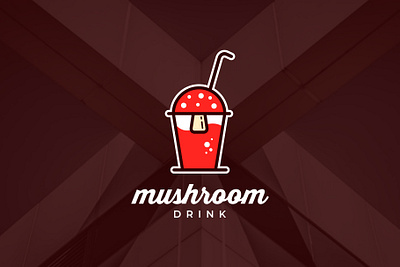 Mushroom Drink Logo branding design graphic design illustration logo logo design vector water