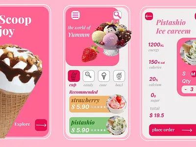 scoop joy app appdesign branding design figma ui uiux uiux design web design