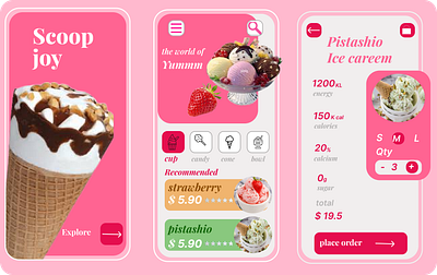 scoop joy app appdesign branding design figma ui uiux uiux design web design