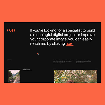 Filippo Ruffini Portfolio animation branding design fonts portfolio ui ux webjl