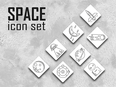 Set space icon | adobe illustrator graphic design icon icons illustration illustrations set icon space space icon