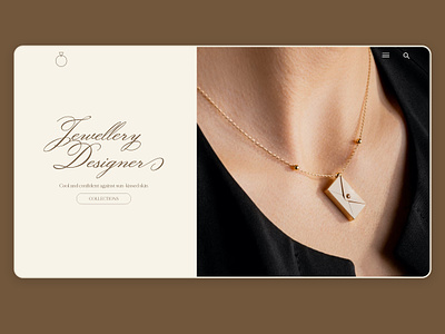 Jewellery Homepage UI branding jewellery ui jewellery website layout ui ux visual design web web design website